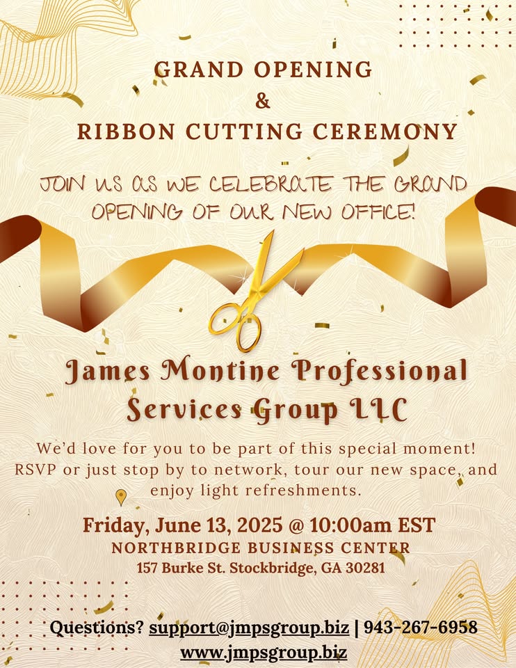 Ribbon Cutting Ceremony for James Montine Professional Services Group LLC