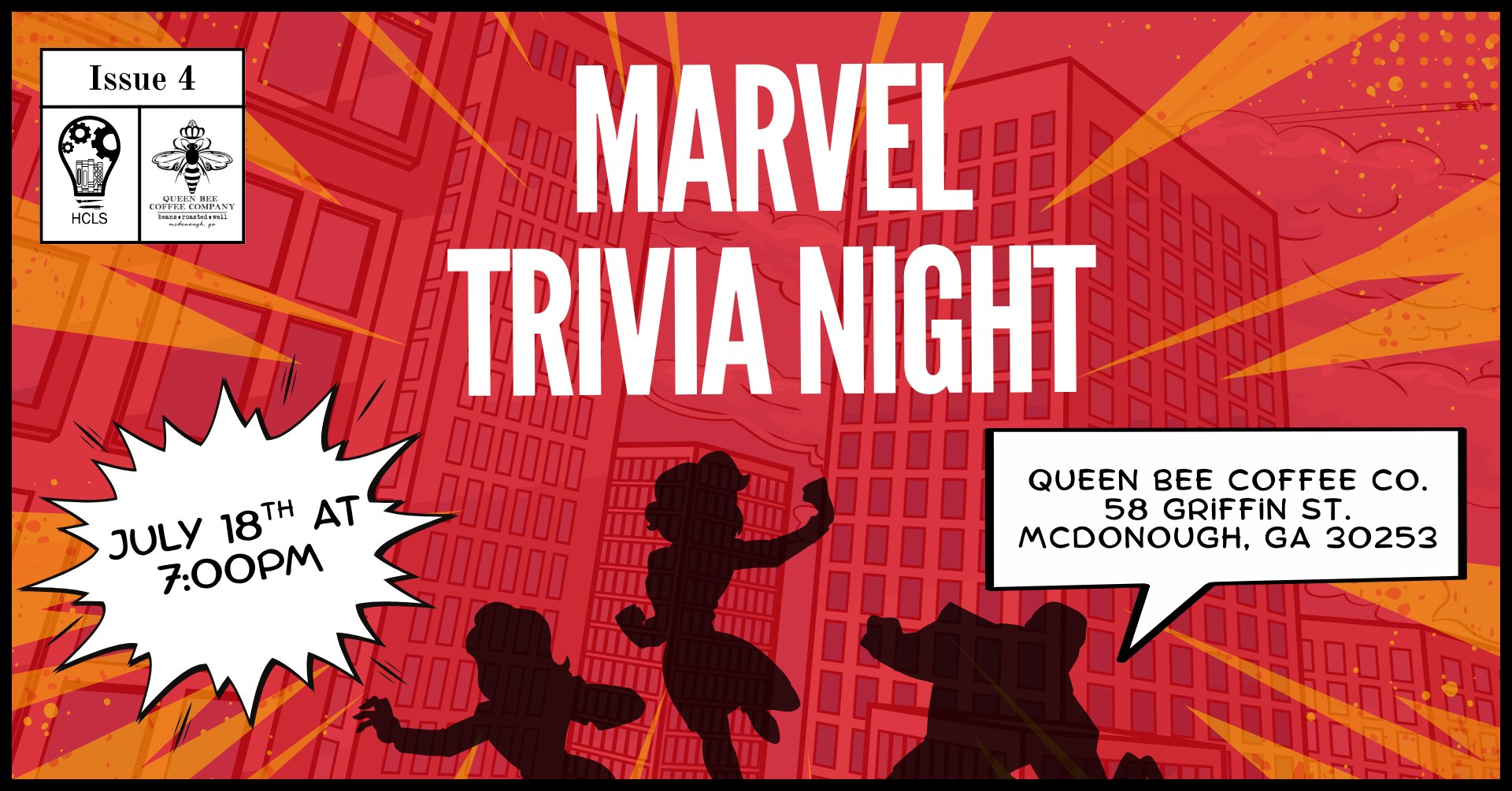 Marvel Trivia at Queen Bee Coffee Co.
