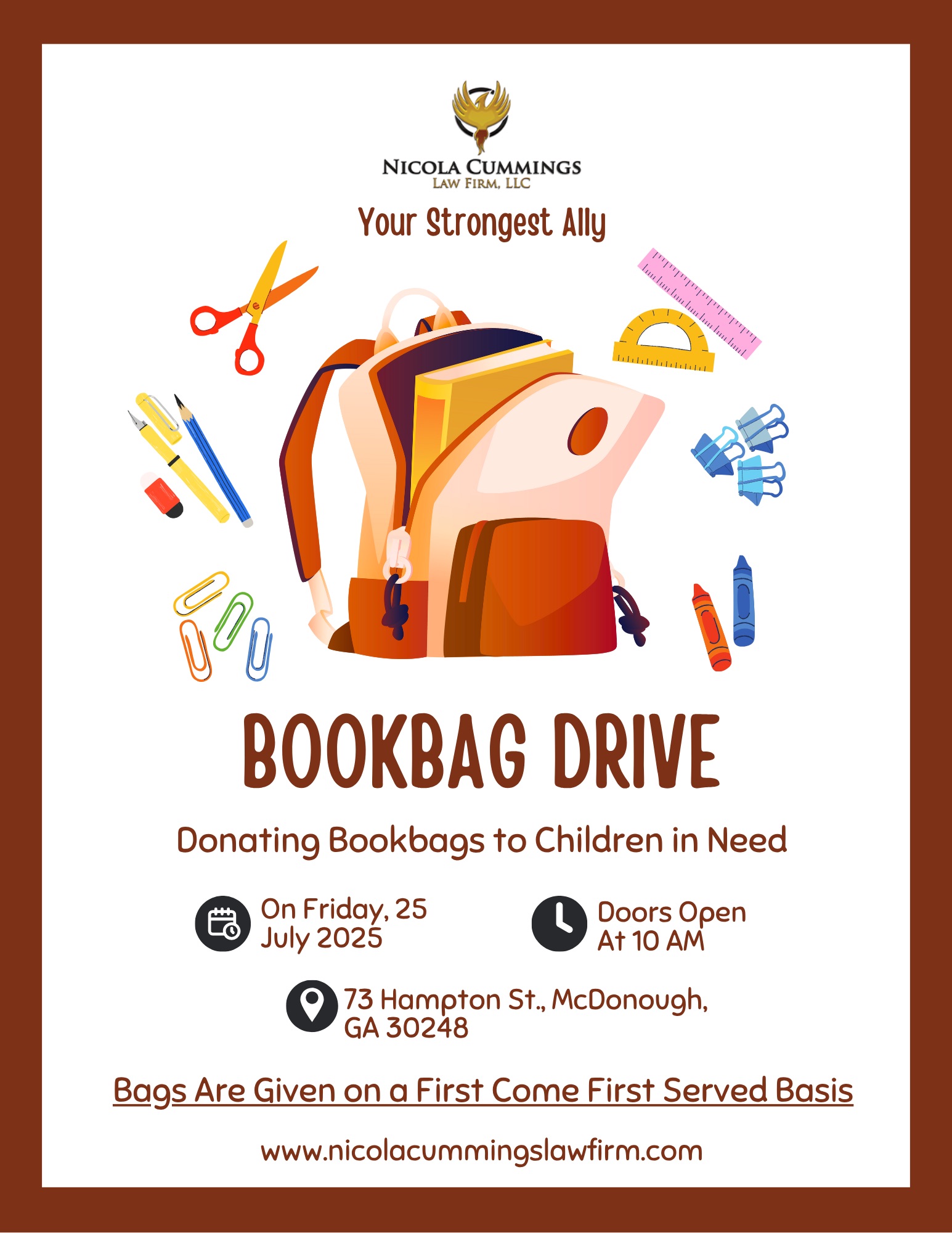 NCLF BOOK-BAG GIVEAWAY